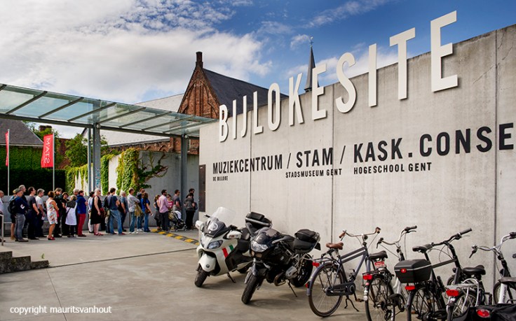 Gent, people entering the Bijlokesite where Gent Jazz is being held