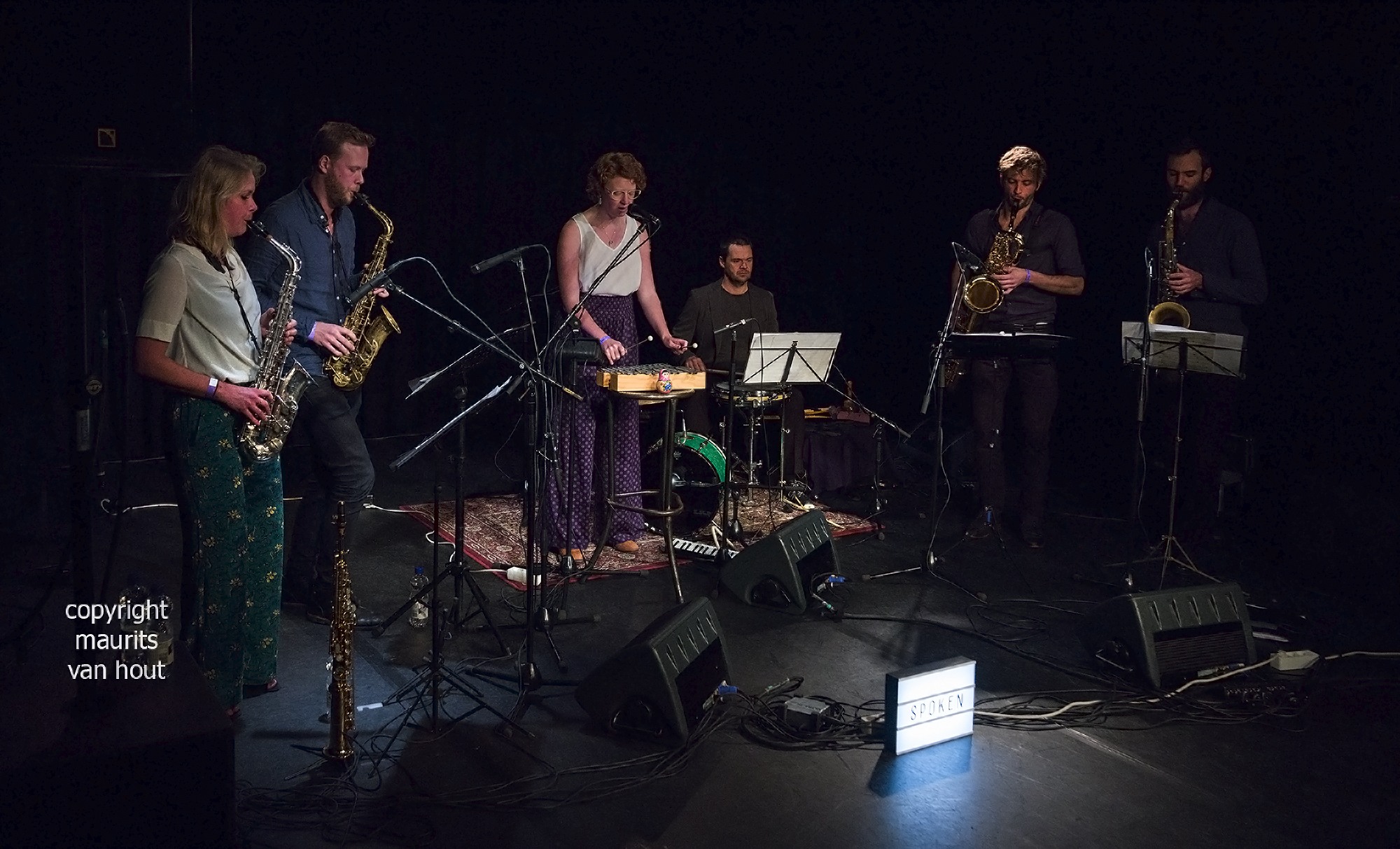 Spoken Saxophone Quartet gefotografeerd door fotograaf maurits  van hout 