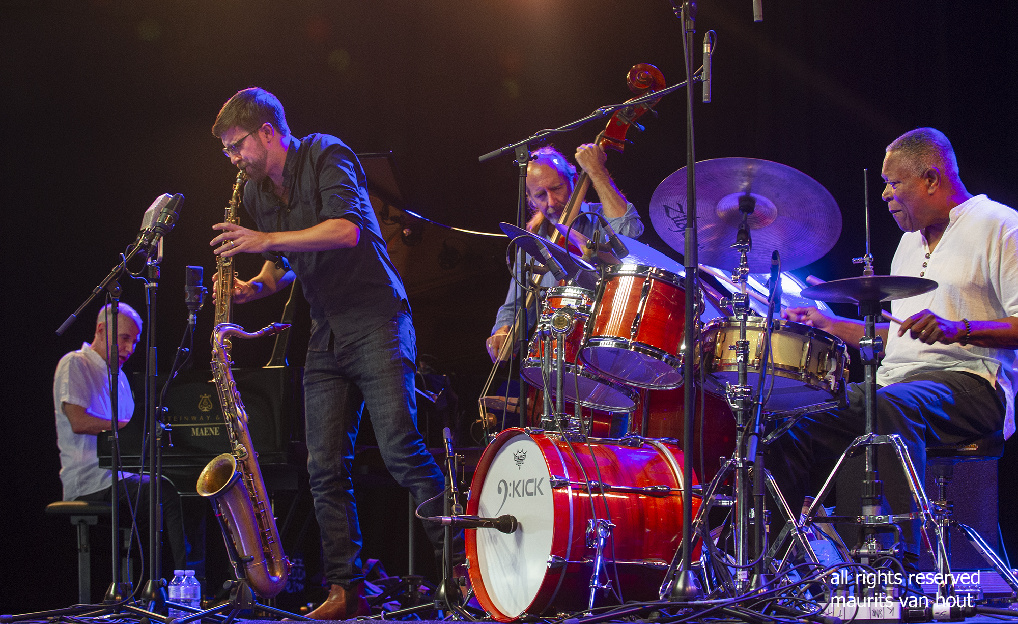Robin Verheyen Quartet by Dutch Jazzphotographer Maurits van Hout